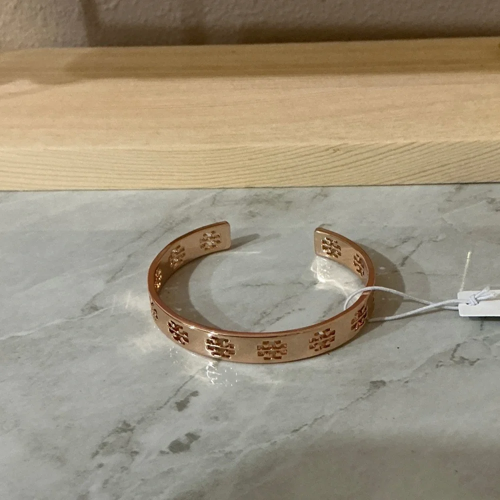 Tory Burch Rose Gold Pierce Cuff Bracelet (NWTs) - Picture 3 of 6